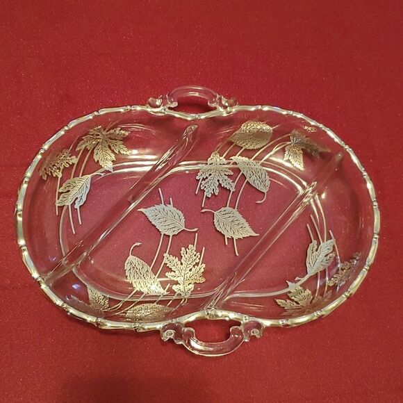 Silver City Glass Relish Dish - Picture 1 of 7
